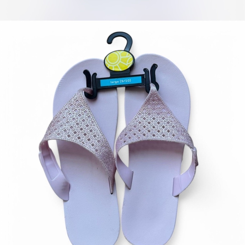 Light Pink Platflorm Sparkle Sandals